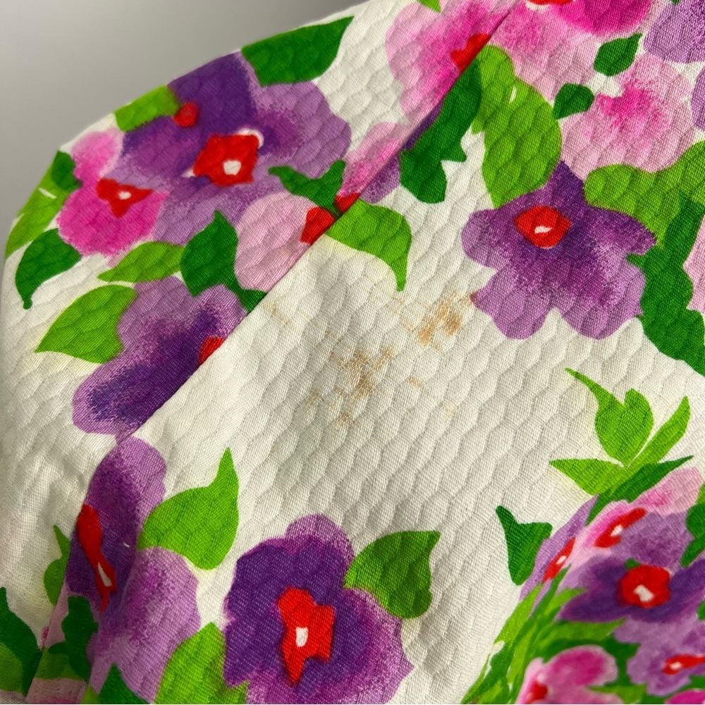 Malia Honolulu Vintage Maxi Dress Floral Vacation Tie Waist Zip Back - Picture 10 of 11